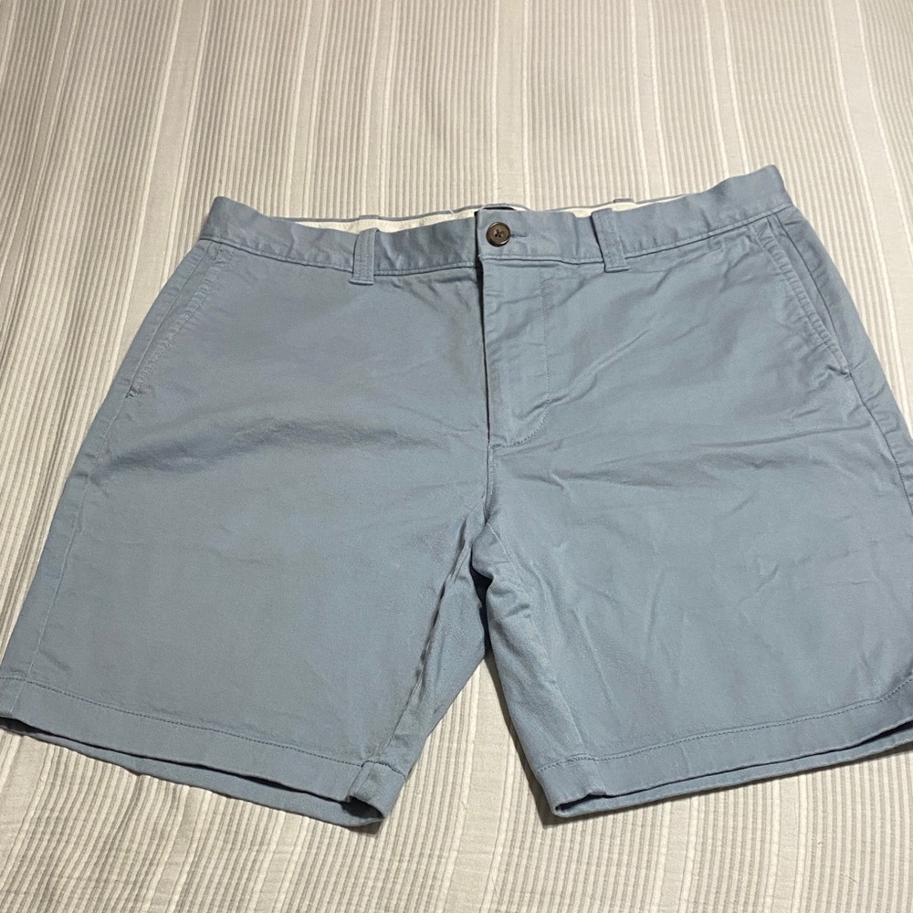 J. Crew Men's Light Blue Flat Front Shorts